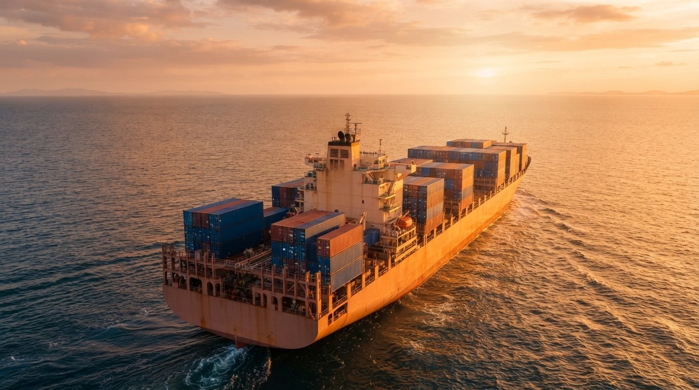 Barco carguero en ruta hacia El Salvador